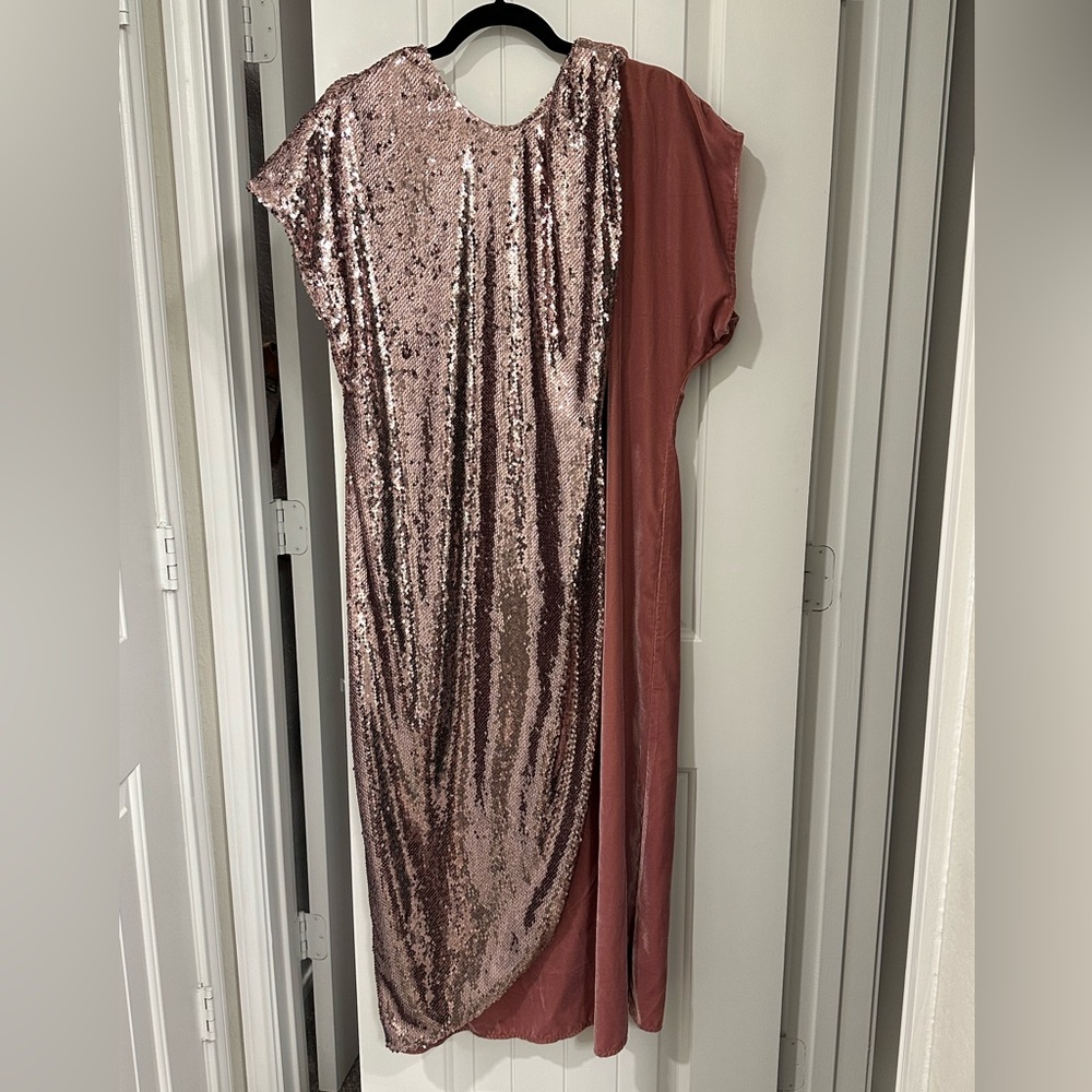 ASOS Dusty Pink Velvet and Sequin Dress